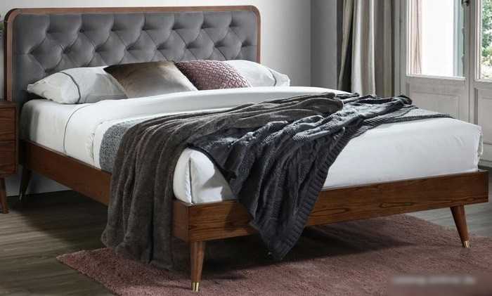 Кровать Halmar Cassidy 200x160 (серый/орех)