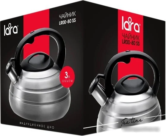 Чайник со свистком Lara LR00-80 SS