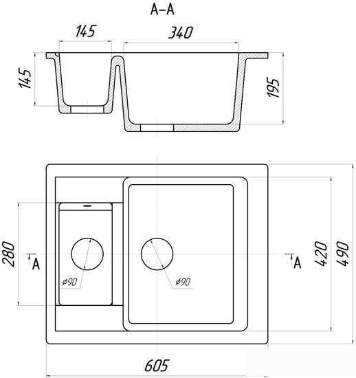 Кухонная мойка Gerhans C01 (терракот)