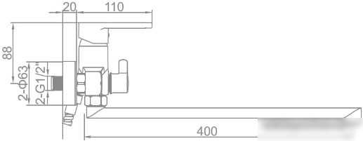 Смеситель Ledeme L2266