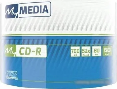 CD-R диск MyMedia 700Mb MyMedia 52x Printable, заливка до центра, 50 шт. 69206