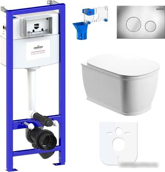 Унитаз Lavinia Boho Relfix Bell Pro Rimless 7 в 1 87040042 (хром пластик)