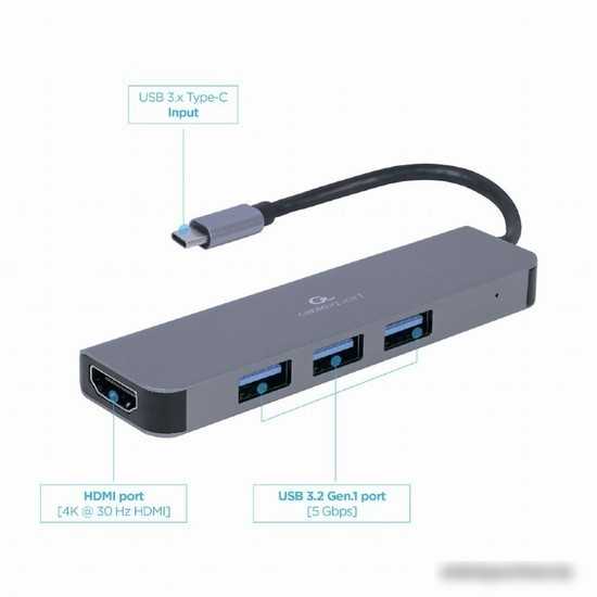 USB-хаб Cablexpert A-CM-COMBO2-01