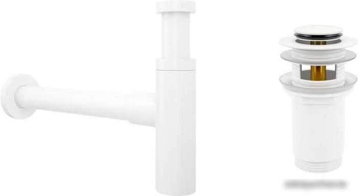Сифон Wellsee Drainage System 182123001 (сифон, донный клапан, матовый белый)
