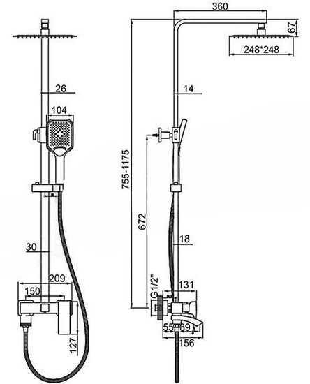 Душевая система Gerhans K19114