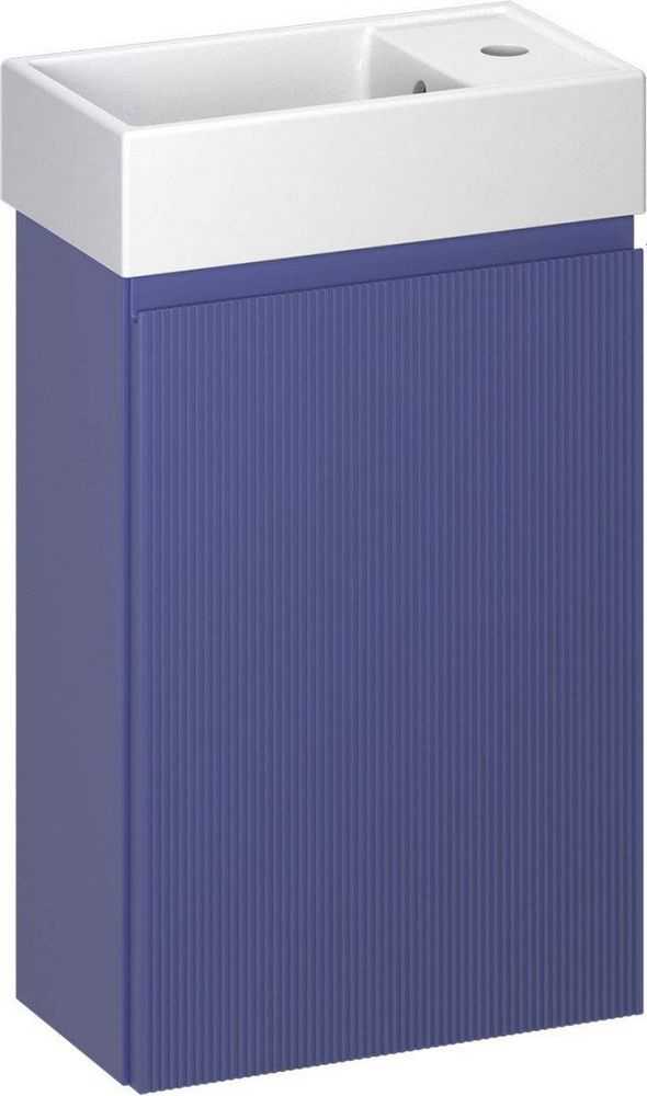 Wellsee Тумба под умывальник 2 в 1 WC Area 221804001 (тумба/матовый синий, раковина/глянцевый белый, без ножек)
