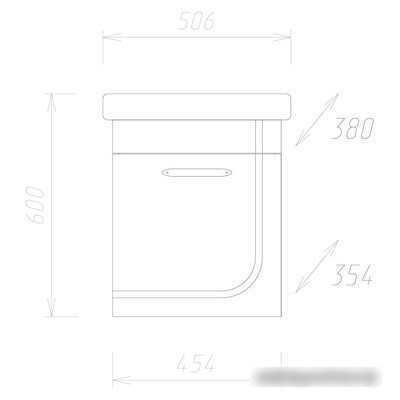 Onika Тумба под умывальник Ирис 50.01 105018