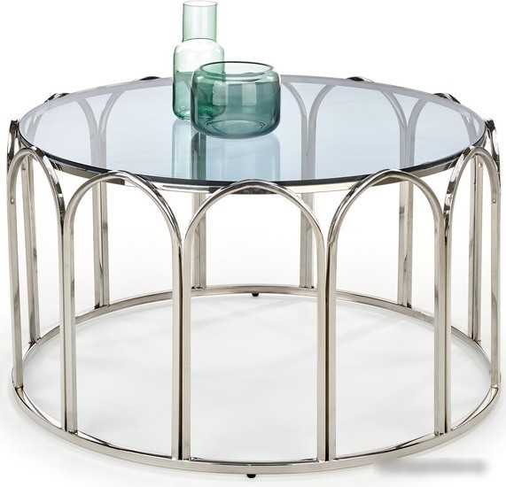 Журнальный столик Halmar Olivia (дымчатый/хром)