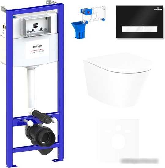 Унитаз Lavinia Boho Relfix Biore Compacto Rimless 7 в 1 75110157 (черный пластик)