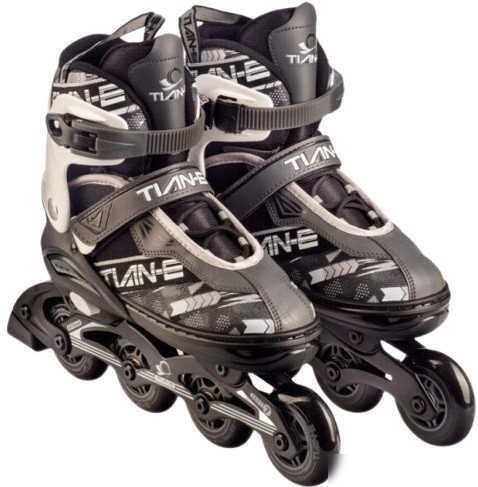 Роликовые коньки TIAN-E TE-781GRL (р. 39-42, серый)