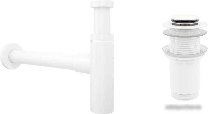 Сифон Wellsee Drainage System 182123002 (сифон, донный клапан, матовый белый)