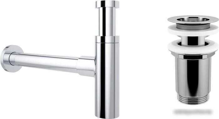 Сифон Wellsee Drainage System 182119004 (сифон, выпуск, хром)