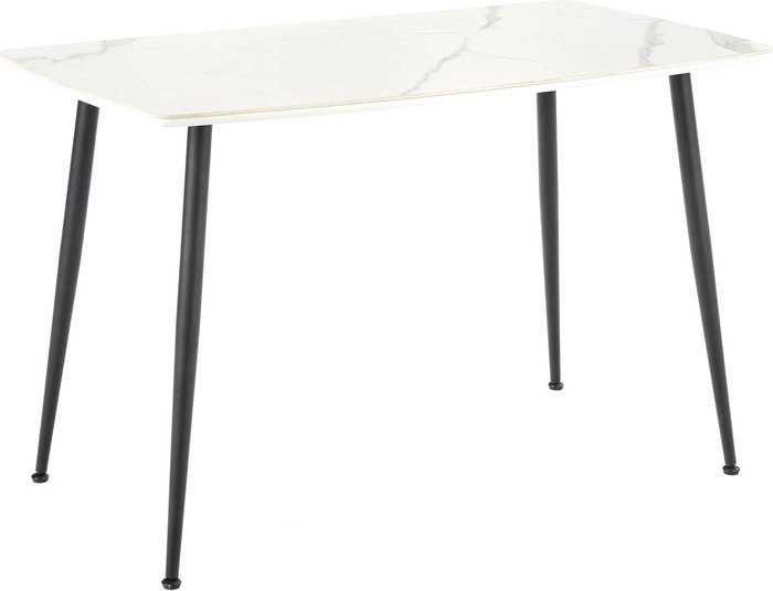 Кухонный стол Halmar Marco 120/70 (белый мрамор/черный)