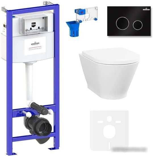 Унитаз Lavinia Boho Relfix Elegant Rimless 7 в 1 87561095 (черный пластик)