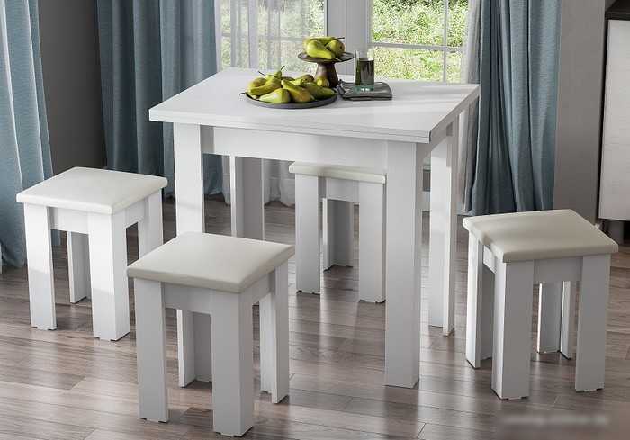 Кухонный стол NN мебель СО 3 раскладной 00-00106196 (белый)