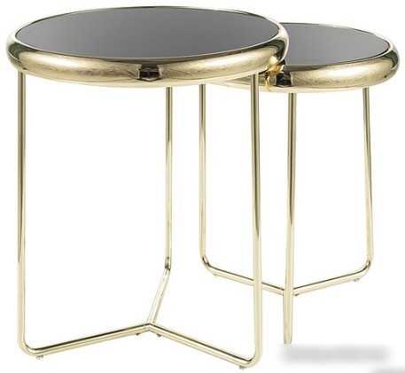 Журнальный столик Signal Scarlet II (черный/золотой)