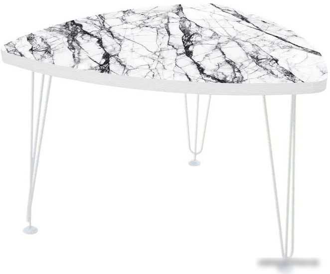 Журнальный столик Мебелик Оникс 1 (белый/Luminar 162)