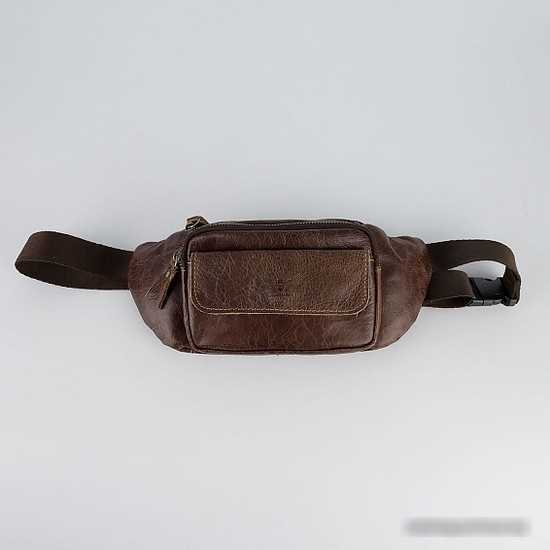 Сумка на пояс Poshete 253-63520-14-DBW (коричневый)