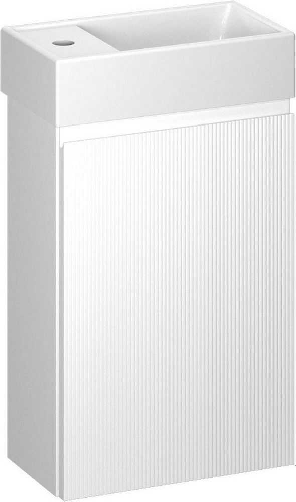 Wellsee Тумба под умывальник 2 в 1 WC Area 221801002 (тумба/матовый белый, раковина/глянцевый белый, без ножек)