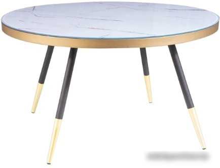 Журнальный столик Signal Vega B 80x80 (мрамор/черный)