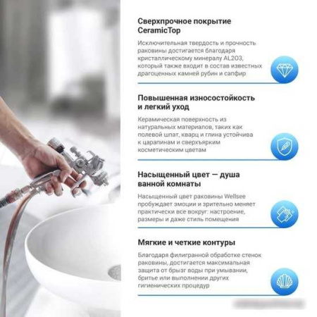 Умывальник Wellsee Pure BY Wellsee 150702001, 2 в 1