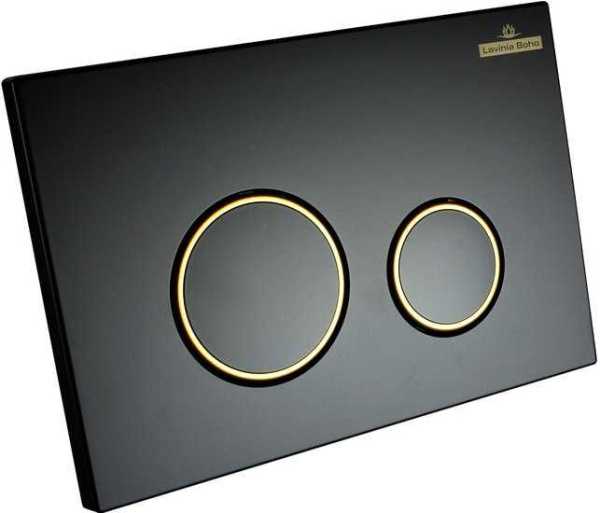 Панель смыва Lavinia Boho Relfix 38050803 (матовый черный/золотой глянец)