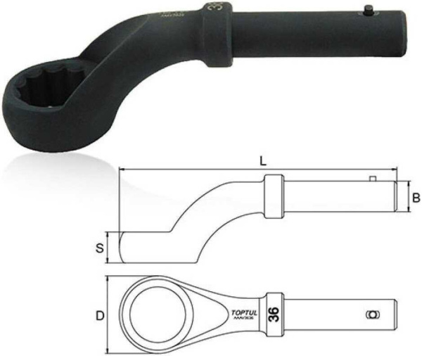 Ключ накидной Toptul AAAV7070