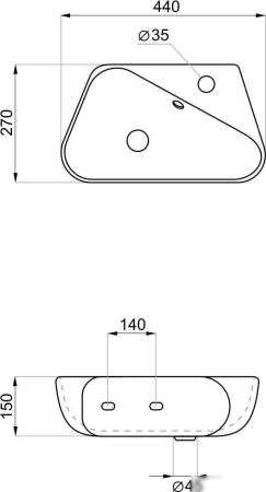 Умывальник Lavinia Boho Bathroom Sink Slim 33311069