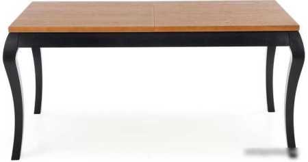 Кухонный стол Halmar Windsor 160-200/80 (темный дуб/черный)