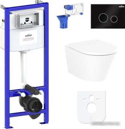 Унитаз Lavinia Boho Relfix Biore Rimless 7 в 1 87040108 (черное стекло)