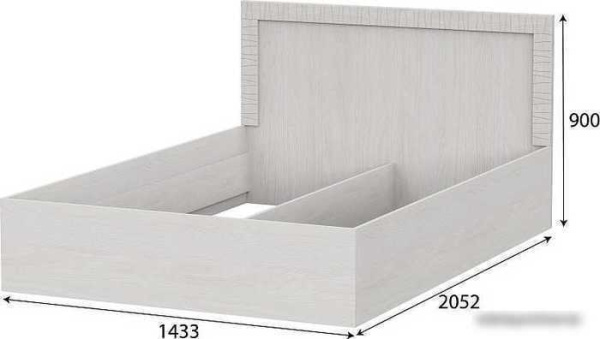 Кровать SV-Мебель МС Гамма 20 140х200 00-00105060 (ясень анкор светлый/сандал светлый)