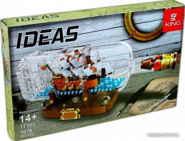 Конструктор King Ideas 17303 Корабль в бутылке