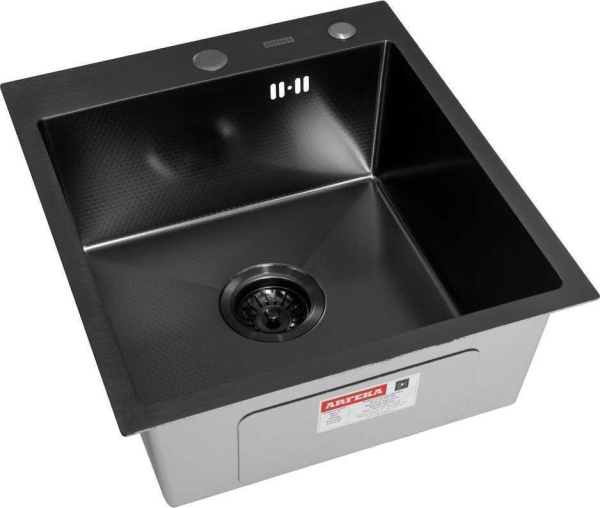 Кухонная мойка ARFEKA ECO AR 450*500 BLACK PVD NANO DECOR