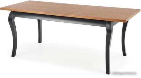 Кухонный стол Halmar Windsor 160-200/80 (темный дуб/черный)