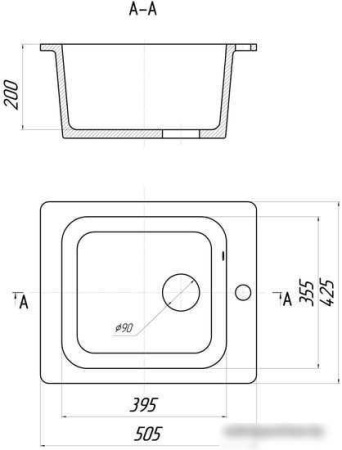 Кухонная мойка Gerhans A10 (черный)