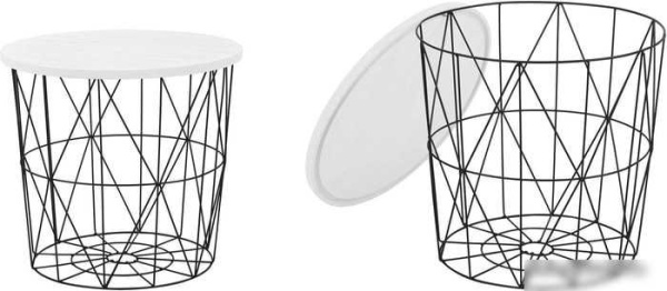 Журнальный столик Halmar Mariffa (белый/черный)