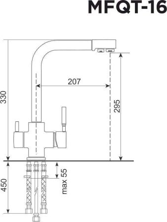 Смеситель MAUNFELD MFQT-16DGR (темно-серый)