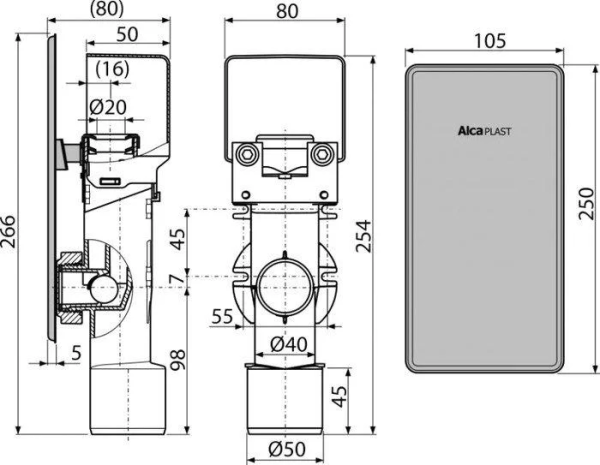 Сифон Alcaplast AKS4