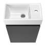 Wellsee Тумба под умывальник 2 в 1 WC Area 221802001 (тумба/матовый темно-серый, раковина/глянцевый белый, без ножек)
