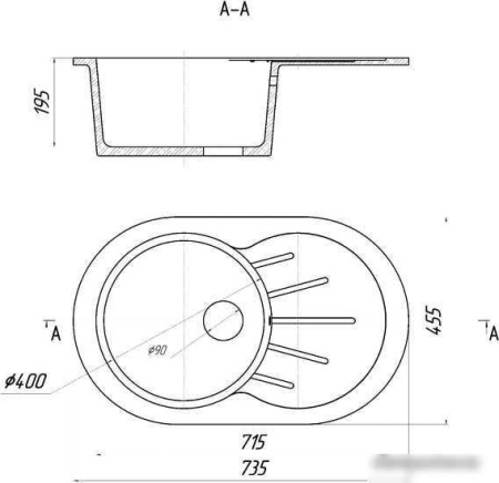 Кухонная мойка Gerhans A02 (серый)