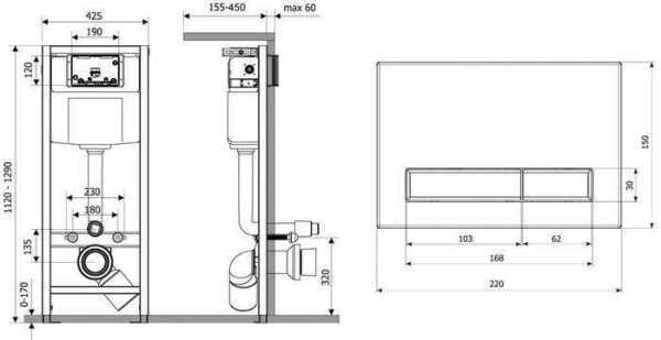 Инсталляция для унитаза Lavinia Boho Relfix 4 в 1 77020022