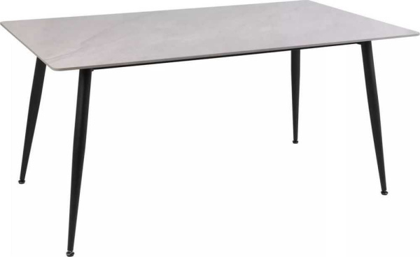 Кухонный стол Signal Rion 130/70/76 (серый лак/черный)
