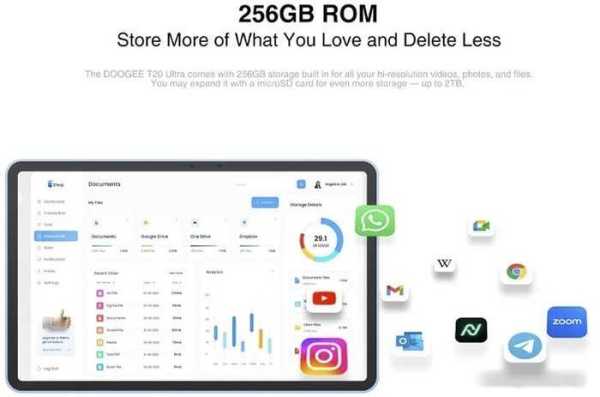 Планшет Doogee T20 Ultra 12GB/256GB LTE (серый)