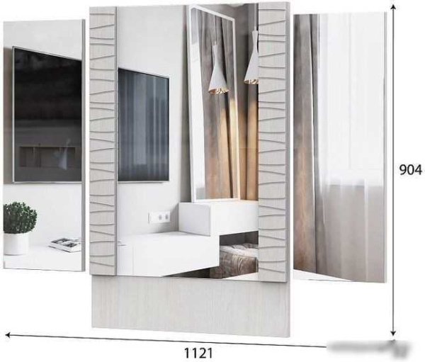 Зеркало SV-Мебель ПХМ Гамма 20 (ясень анкор светлый/сандал светлый)