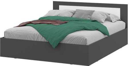 Кровать NN мебель Дольче 160х200 (графит/белый)