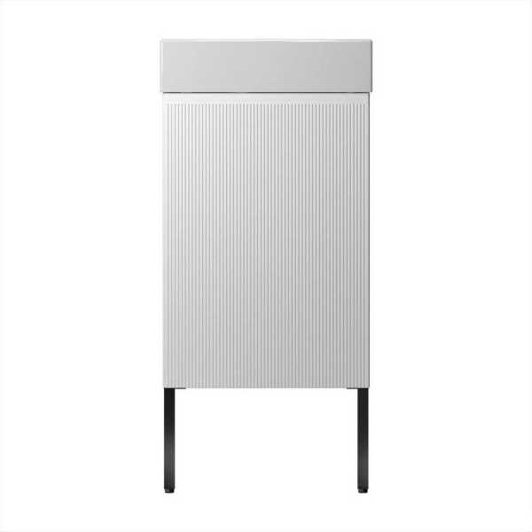 Wellsee Тумба под умывальник 3 в 1 WC Area 221801005 (тумба/матовый белый, раковина/глянцевый белый, ножки/матовый черный)