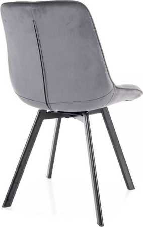 Стул Signal Monti Velvet Bluvel 14 (серый/черный)
