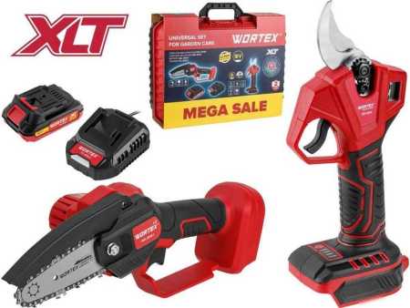 Wortex 1329851 (цепная пила, секатор, 1 АКБ, кейс)