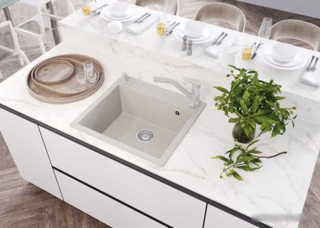 Кухонная мойка Polygran Argo-560 (белый хлопок 36)