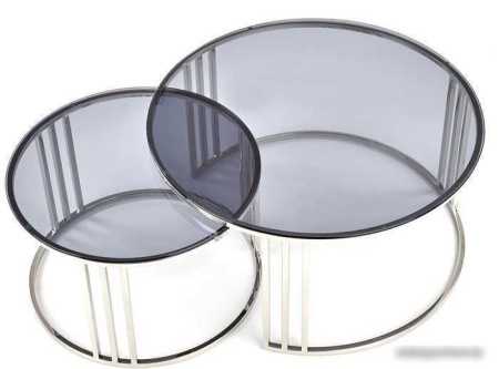 Журнальный столик Halmar Mercury (дымчатый/хром)